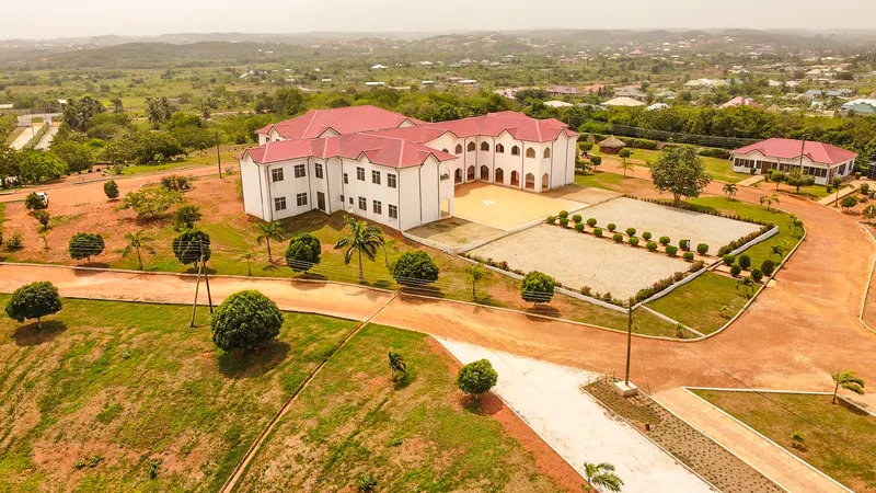 Aerial view of the Jamia Ahmadiyya International campus, Ofankor, Ghana